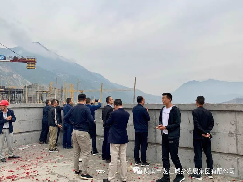 匠心傾注、喜封金頂——龍江?雙子座商住小區(qū)主體順利封頂